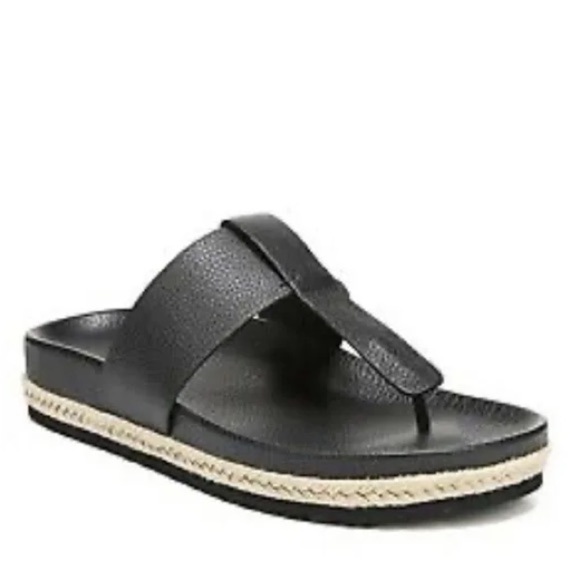 Vince Shoes - Women’s VINCE Avani black leather sandals- Size 8.5